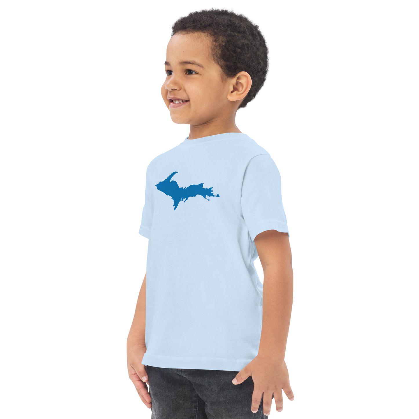 Michigan Upper Peninsula T-Shirt (w/ Azure UP Outline) | Toddler Short Sleeve