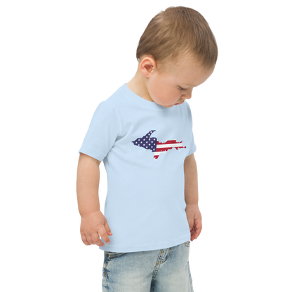 Michigan Upper Peninsula T-Shirt (w/ UP USA Flag Outline) | Toddler Short Sleeve