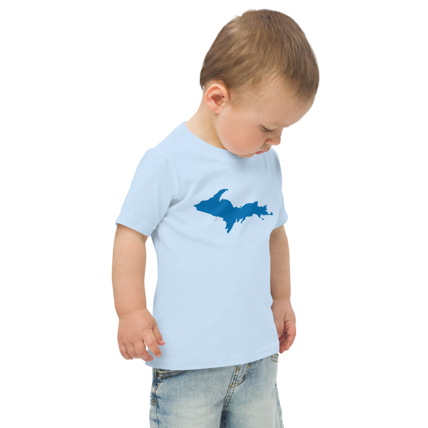 Michigan Upper Peninsula T-Shirt (w/ Azure UP Outline) | Toddler Short Sleeve