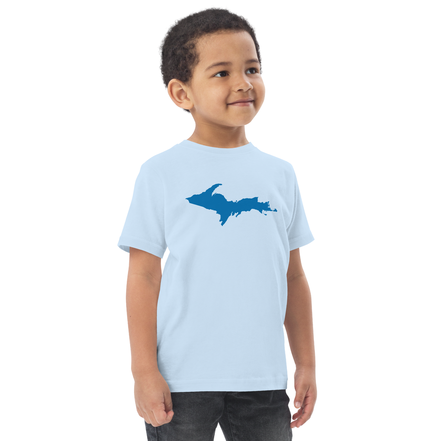 Michigan Upper Peninsula T-Shirt (w/ Azure UP Outline) | Toddler Short Sleeve