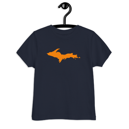 Michigan Upper Peninsula T-Shirt (w/ Orange UP Outline) | Toddler Short Sleeve