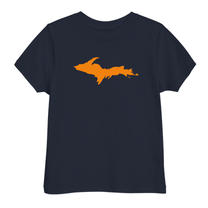 Michigan Upper Peninsula T-Shirt (w/ Orange UP Outline) | Toddler Short Sleeve