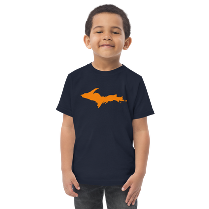 Michigan Upper Peninsula T-Shirt (w/ Orange UP Outline) | Toddler Short Sleeve