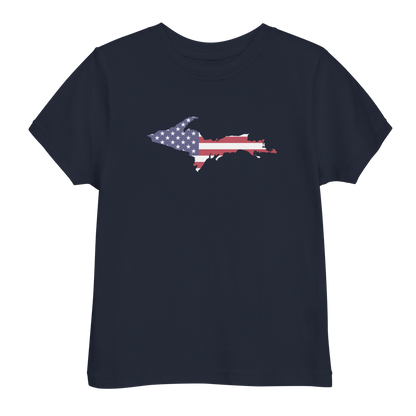 Michigan Upper Peninsula T-Shirt (w/ UP USA Flag Outline) | Toddler Short Sleeve