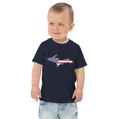 Michigan Upper Peninsula T-Shirt (w/ UP USA Flag Outline) | Toddler Short Sleeve