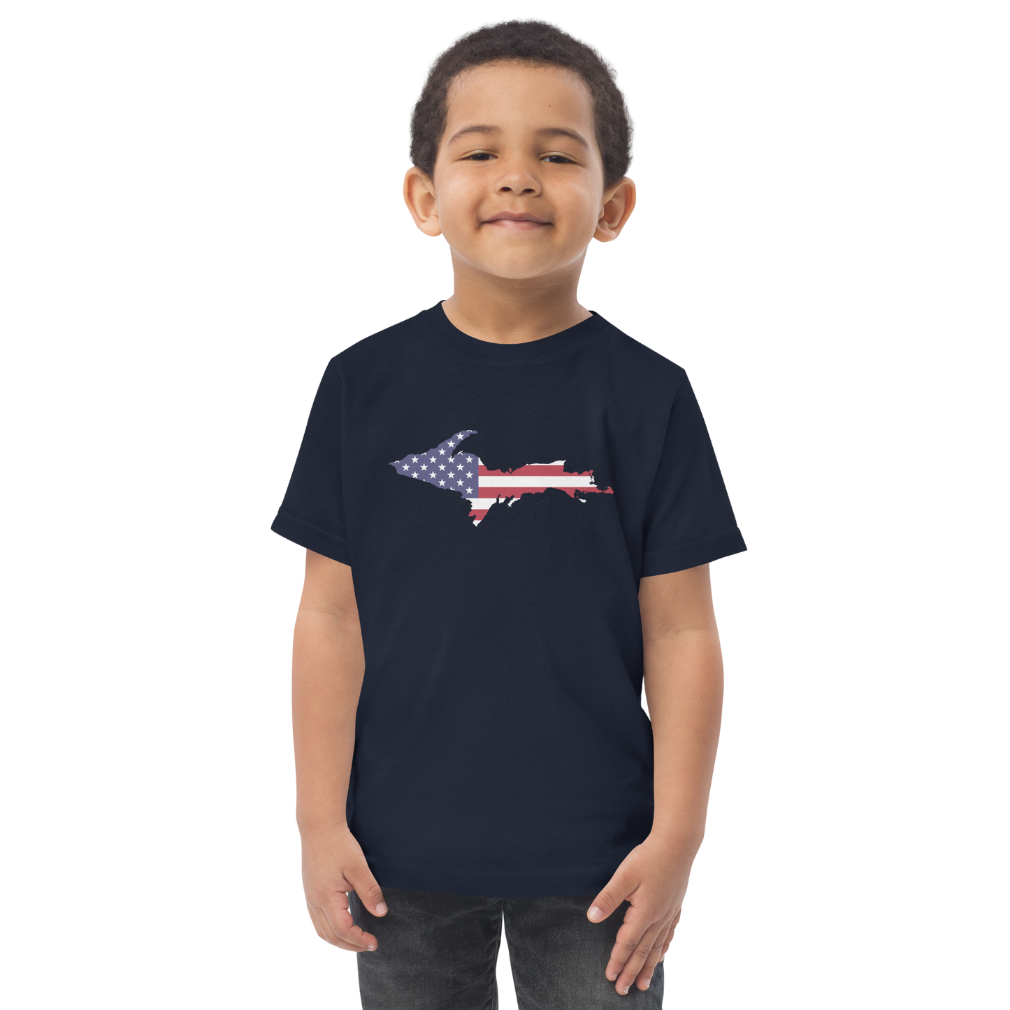 Michigan Upper Peninsula T-Shirt (w/ UP USA Flag Outline) | Toddler Short Sleeve