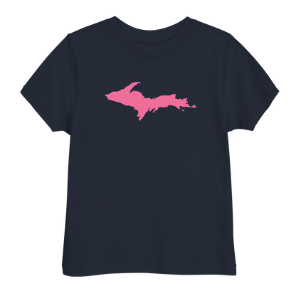 Michigan Upper Peninsula T-Shirt (w/ Pink UP Outline) | Toddler Short Sleeve