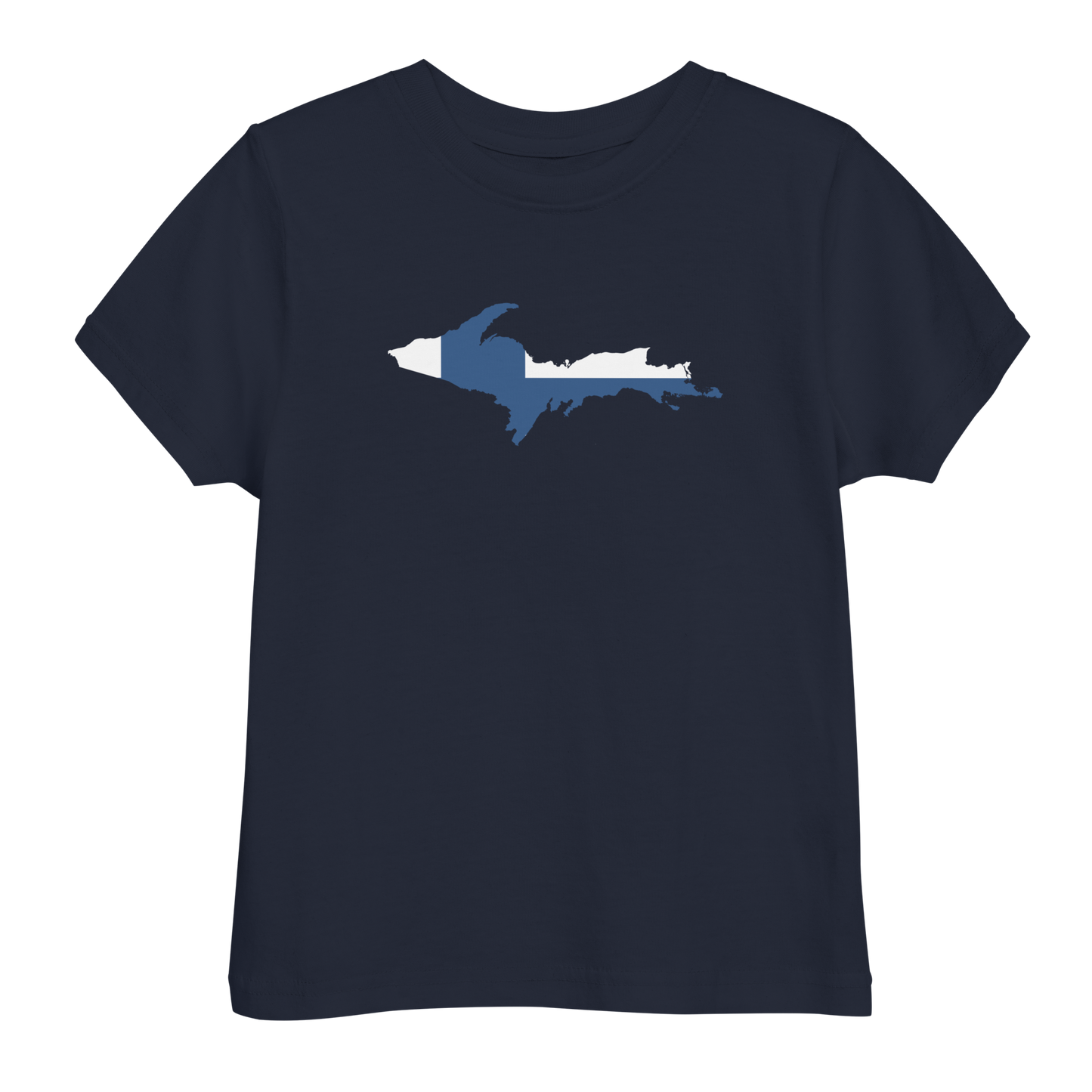 Michigan Upper Peninsula T-Shirt (w/ UP Finland Flag Outline) | Toddler Short Sleeve