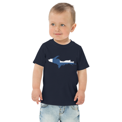 Michigan Upper Peninsula T-Shirt (w/ UP Finland Flag Outline) | Toddler Short Sleeve