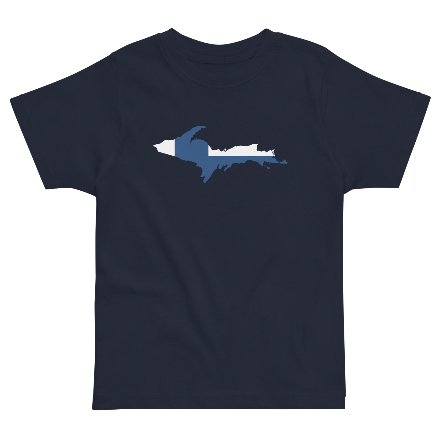 Michigan Upper Peninsula T-Shirt (w/ UP Finland Flag Outline) | Toddler Short Sleeve