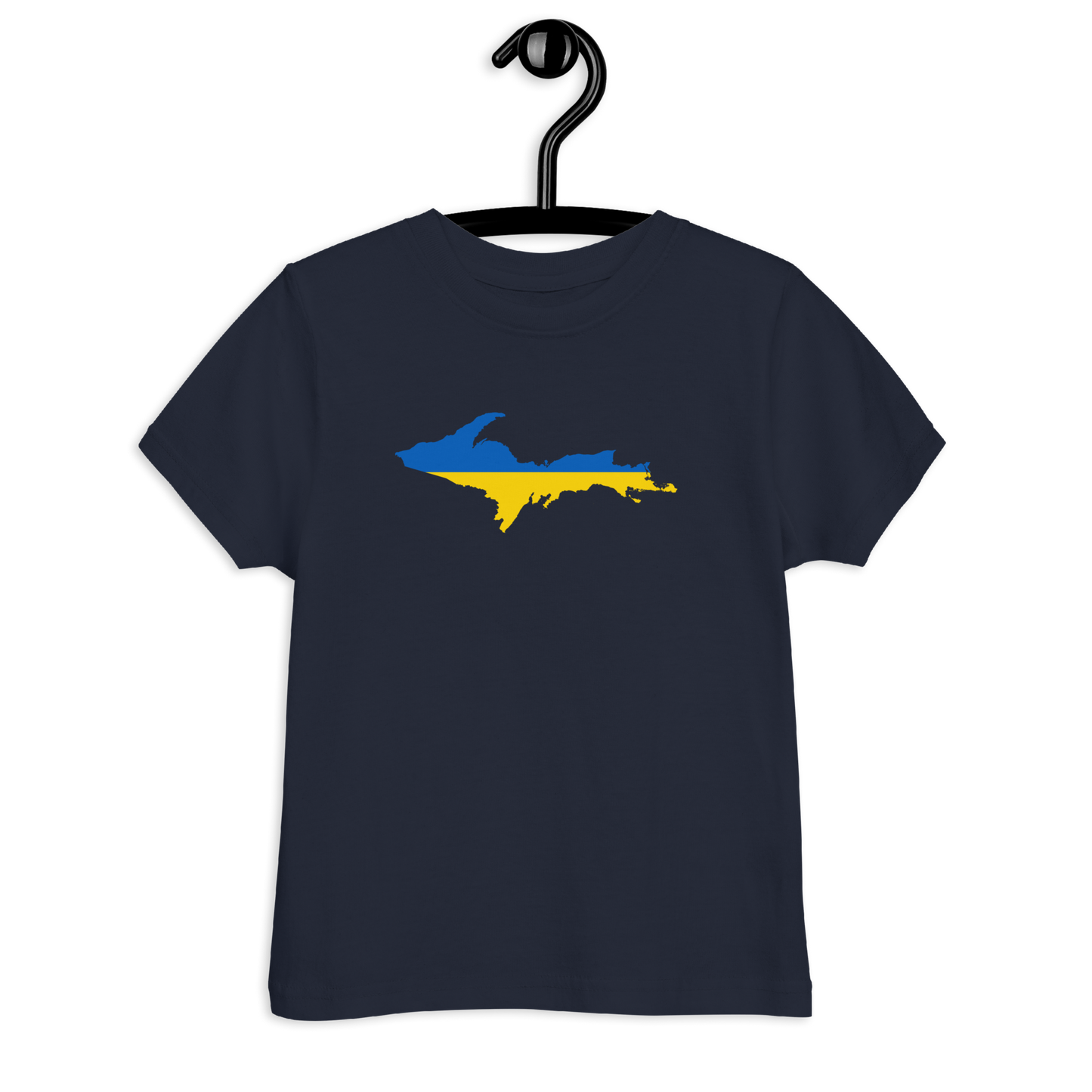 Michigan Upper Peninsula T-Shirt (w/ Ukraine Flag Outline) | Toddler Short Sleeve