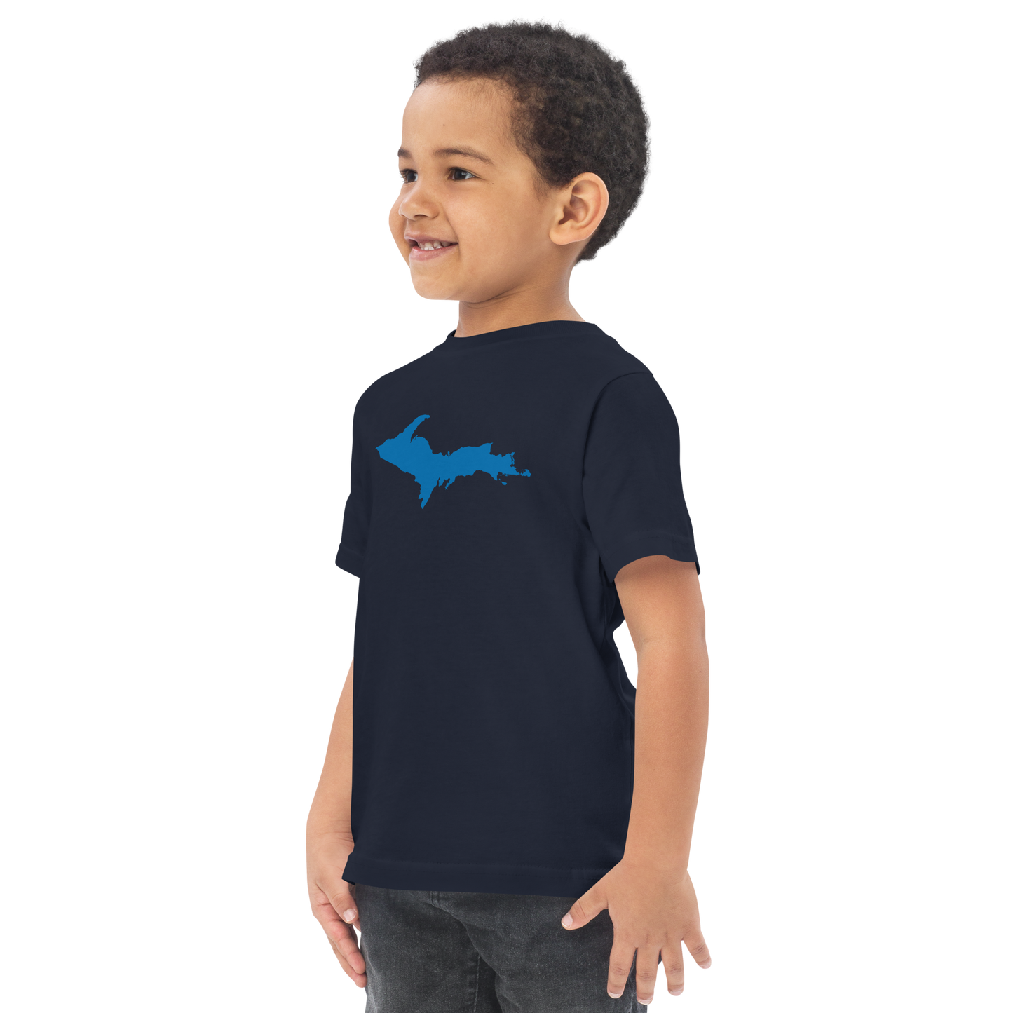 Michigan Upper Peninsula T-Shirt (w/ Azure UP Outline) | Toddler Short Sleeve