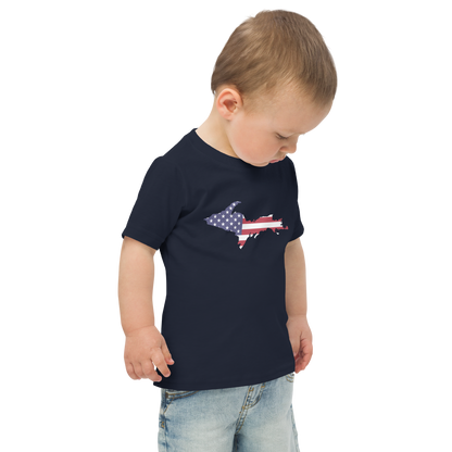 Michigan Upper Peninsula T-Shirt (w/ UP USA Flag Outline) | Toddler Short Sleeve