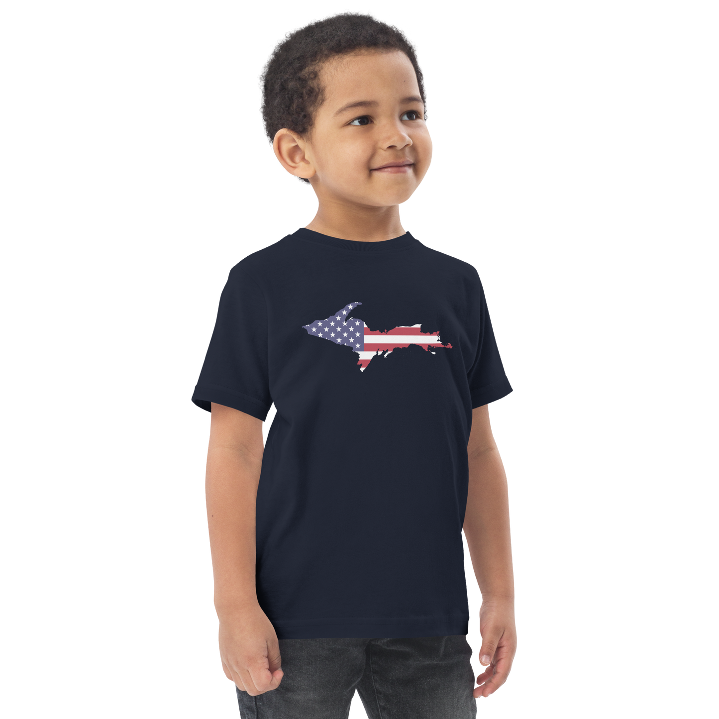 Michigan Upper Peninsula T-Shirt (w/ UP USA Flag Outline) | Toddler Short Sleeve