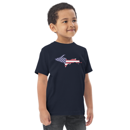 Michigan Upper Peninsula T-Shirt (w/ UP USA Flag Outline) | Toddler Short Sleeve