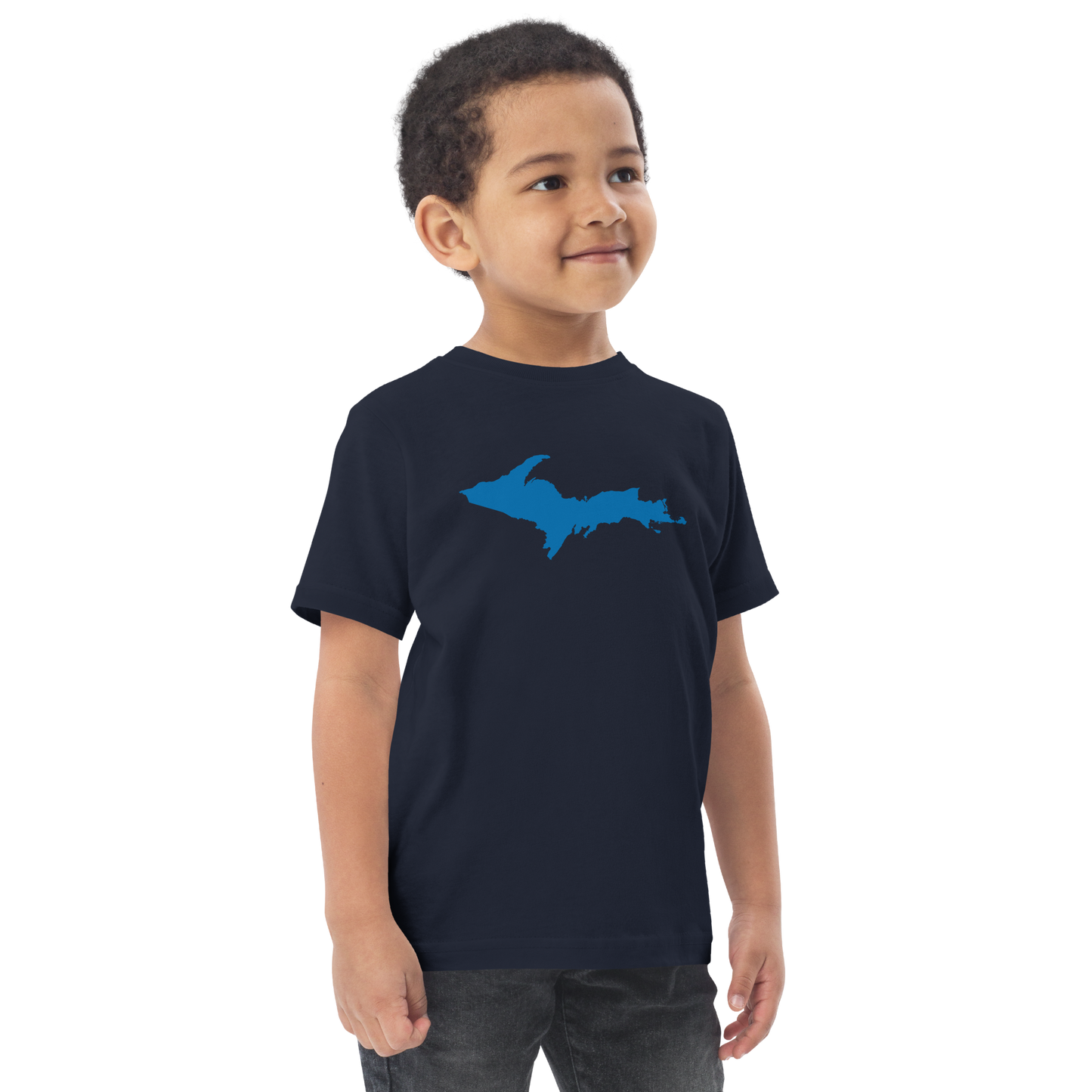 Michigan Upper Peninsula T-Shirt (w/ Azure UP Outline) | Toddler Short Sleeve