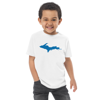 Michigan Upper Peninsula T-Shirt (w/ Azure UP Outline) | Toddler Short Sleeve