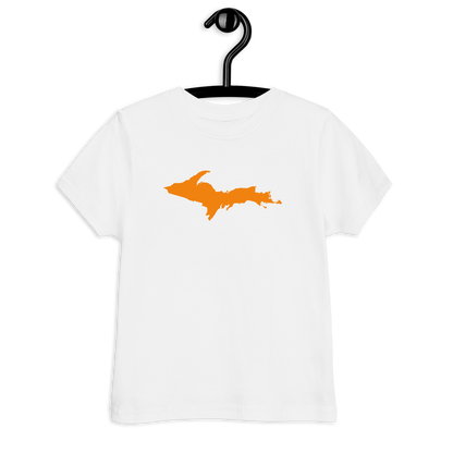 Michigan Upper Peninsula T-Shirt (w/ Orange UP Outline) | Toddler Short Sleeve