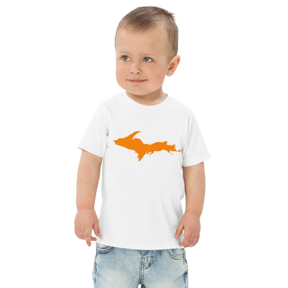 Michigan Upper Peninsula T-Shirt (w/ Orange UP Outline) | Toddler Short Sleeve