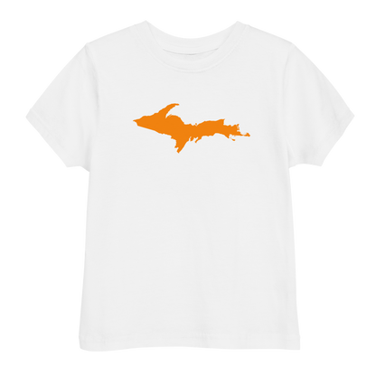 Michigan Upper Peninsula T-Shirt (w/ Orange UP Outline) | Toddler Short Sleeve