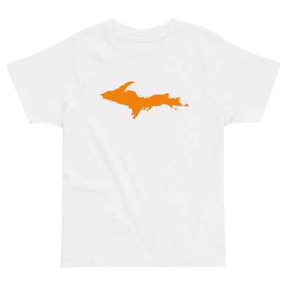 Michigan Upper Peninsula T-Shirt (w/ Orange UP Outline) | Toddler Short Sleeve