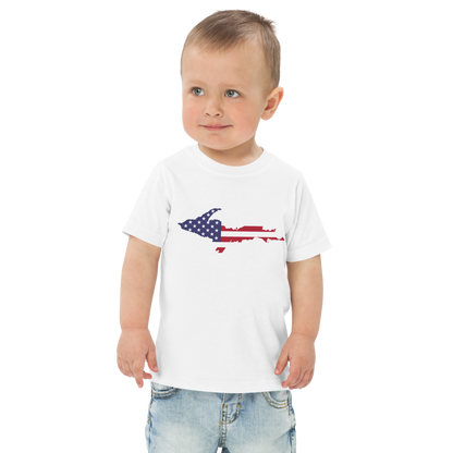 Michigan Upper Peninsula T-Shirt (w/ UP USA Flag Outline) | Toddler Short Sleeve