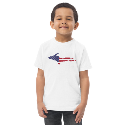 Michigan Upper Peninsula T-Shirt (w/ UP USA Flag Outline) | Toddler Short Sleeve