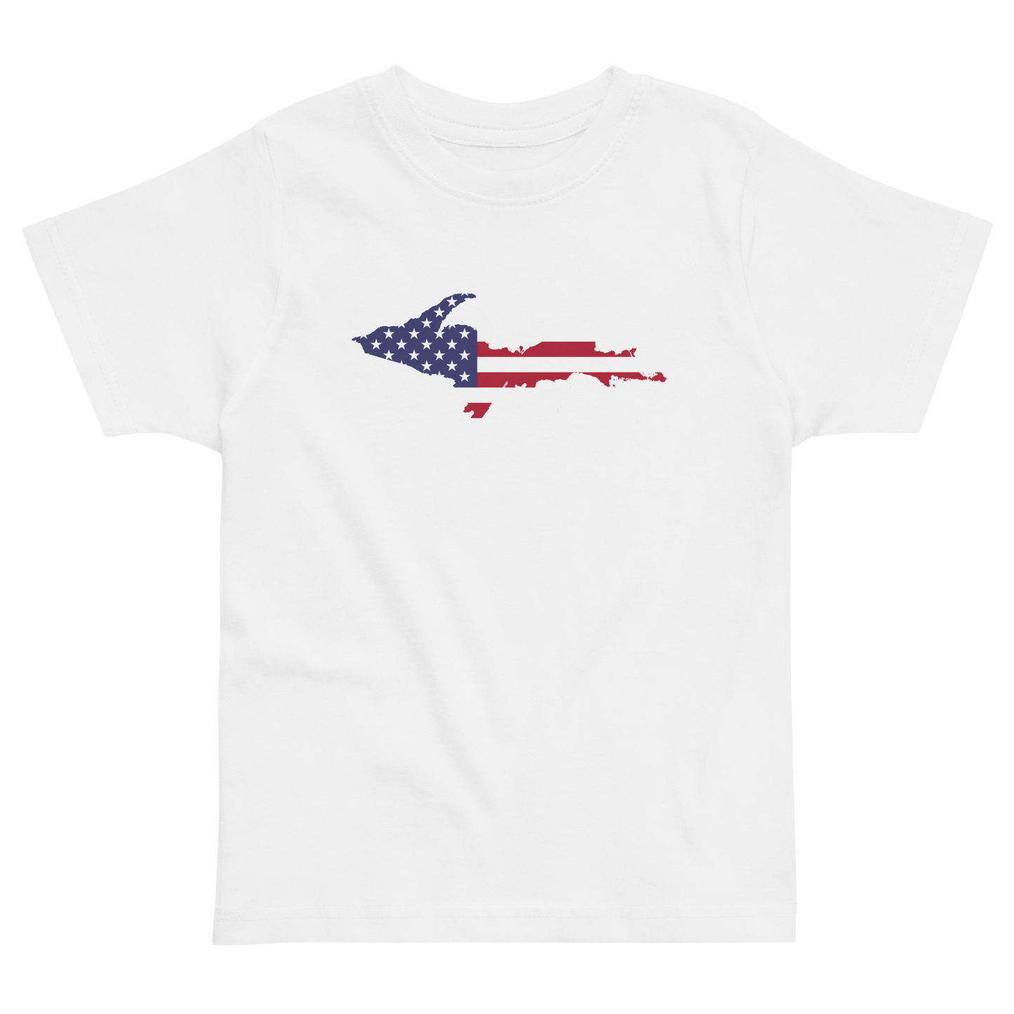 Michigan Upper Peninsula T-Shirt (w/ UP USA Flag Outline) | Toddler Short Sleeve