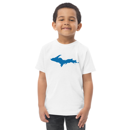 Michigan Upper Peninsula T-Shirt (w/ Azure UP Outline) | Toddler Short Sleeve