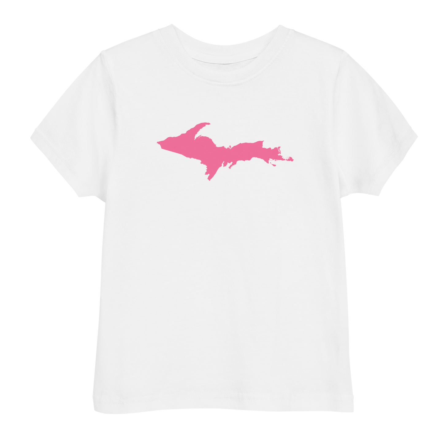 Michigan Upper Peninsula T-Shirt (w/ Pink UP Outline) | Toddler Short Sleeve