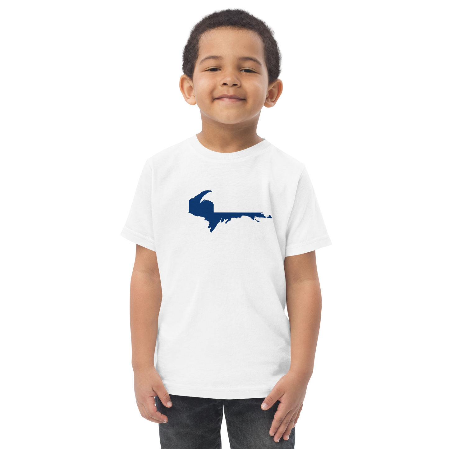 Michigan Upper Peninsula T-Shirt (w/ UP Finland Flag Outline) | Toddler Short Sleeve