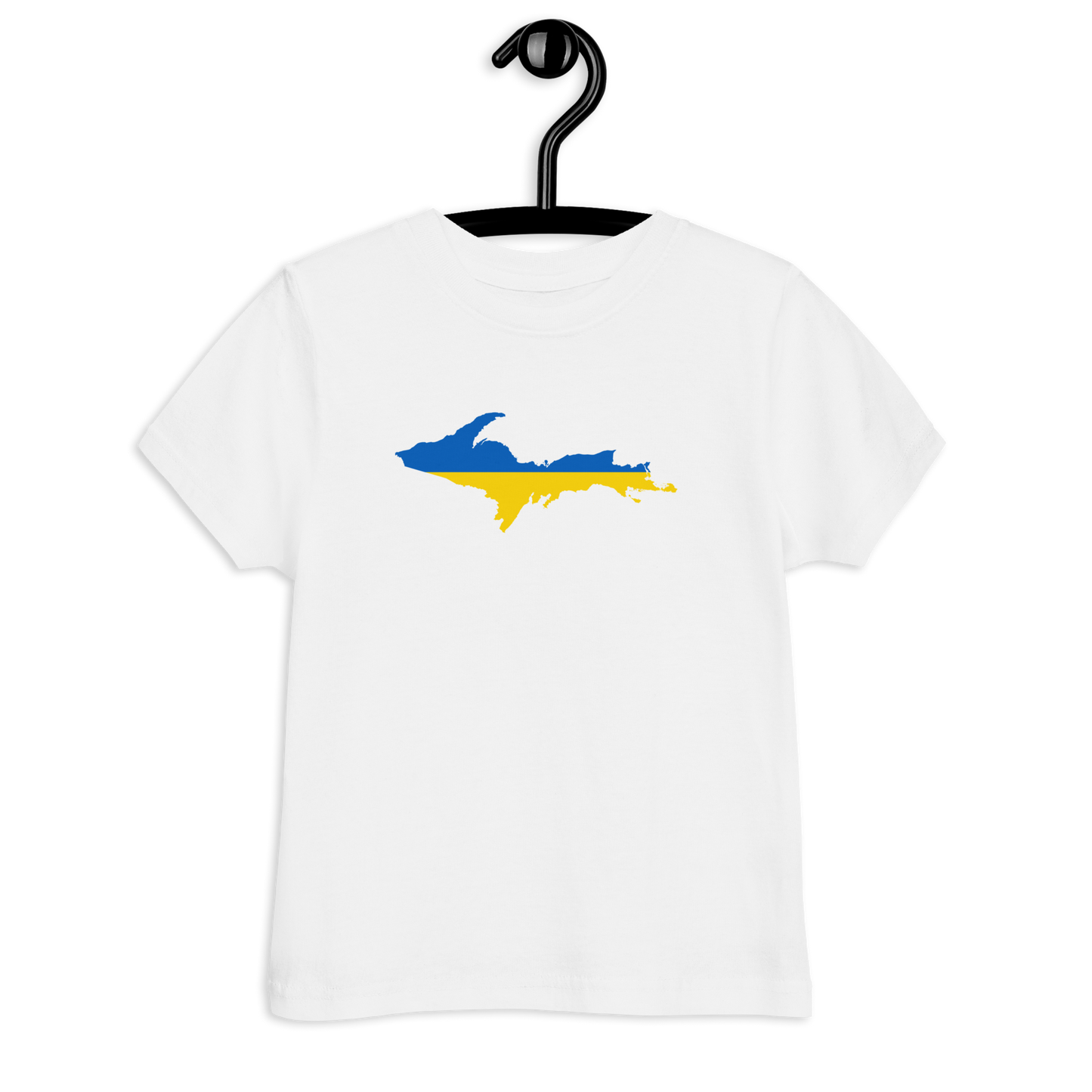 Michigan Upper Peninsula T-Shirt (w/ Ukraine Flag Outline) | Toddler Short Sleeve