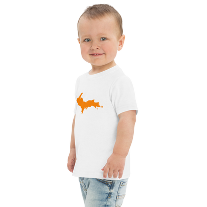 Michigan Upper Peninsula T-Shirt (w/ Orange UP Outline) | Toddler Short Sleeve