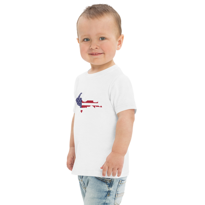 Michigan Upper Peninsula T-Shirt (w/ UP USA Flag Outline) | Toddler Short Sleeve