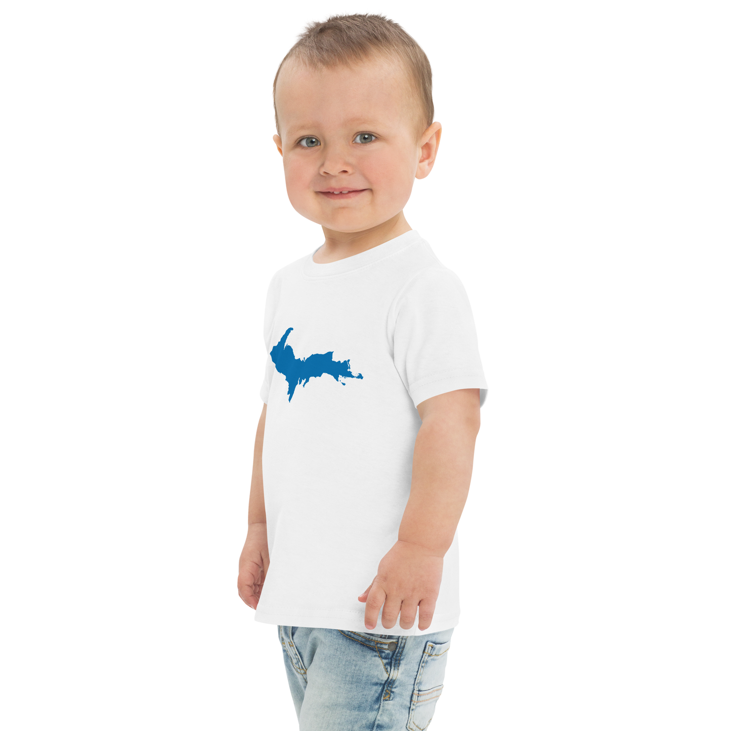 Michigan Upper Peninsula T-Shirt (w/ Azure UP Outline) | Toddler Short Sleeve