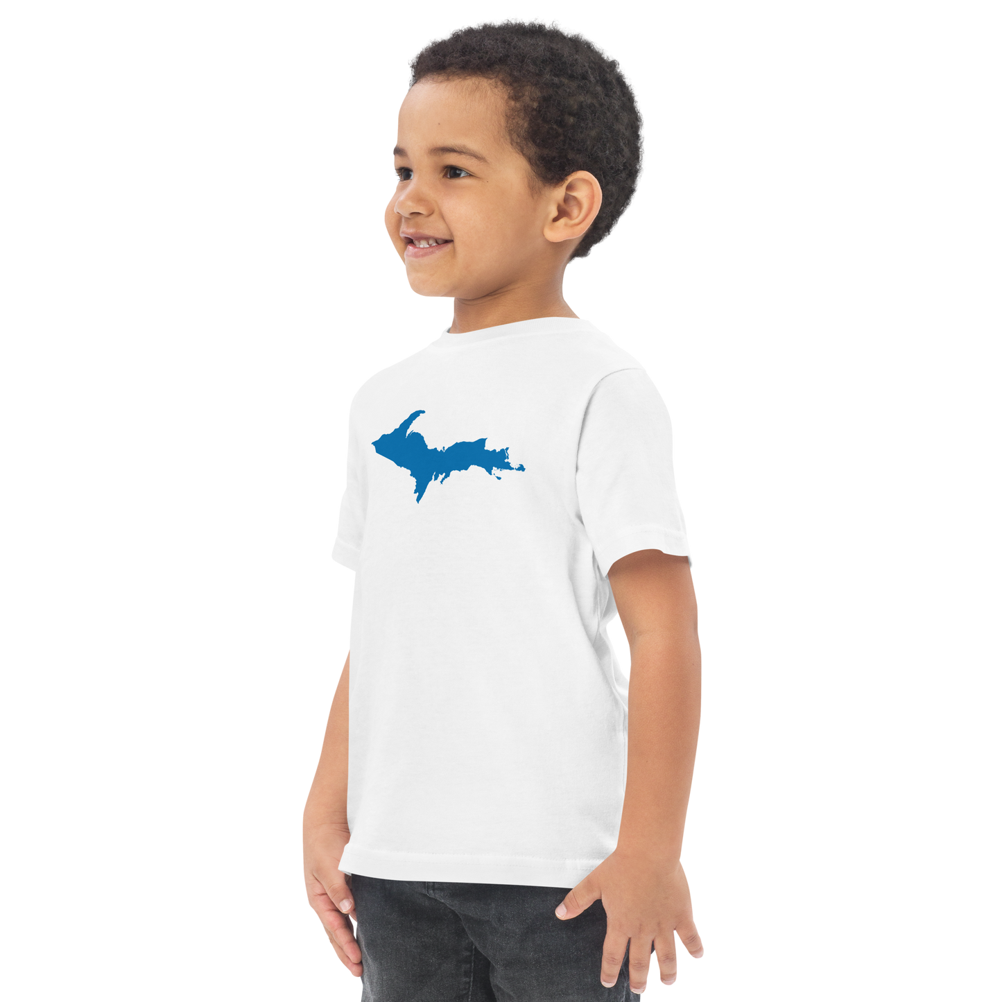 Michigan Upper Peninsula T-Shirt (w/ Azure UP Outline) | Toddler Short Sleeve