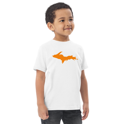 Michigan Upper Peninsula T-Shirt (w/ Orange UP Outline) | Toddler Short Sleeve