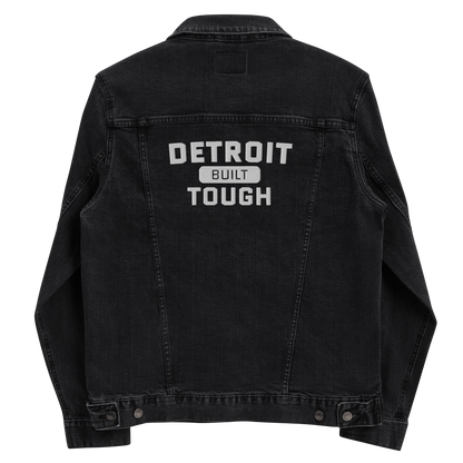 'Built Detroit Tough' Denim Jacket | Unisex Embroidered