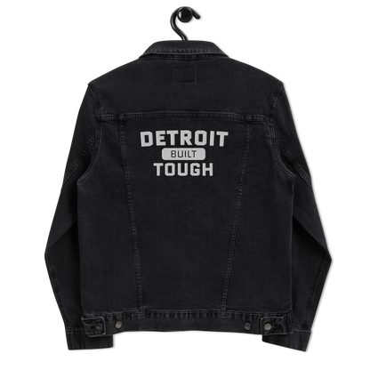 'Built Detroit Tough' Denim Jacket | Unisex Embroidered