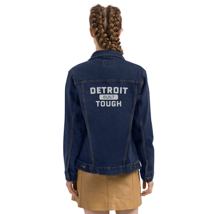 'Built Detroit Tough' Denim Jacket | Unisex Embroidered