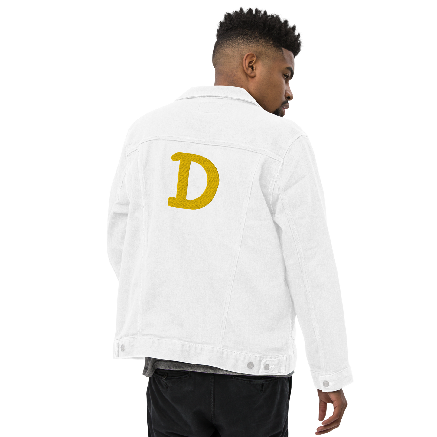 Detroit 'Old French D' Denim Jacket | Gold Embroidery