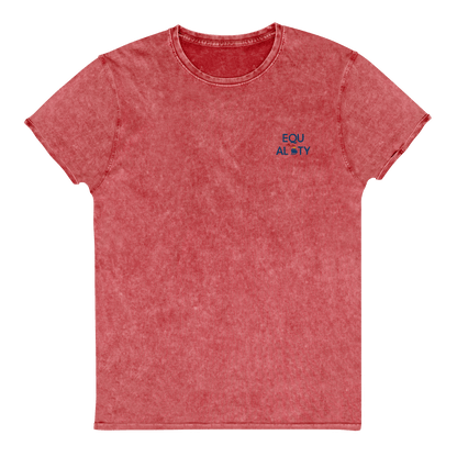 Michigan 'Equality' Denim T-Shirt (LGBTQ Pride Colors) | Embroidered - Circumspice Michigan