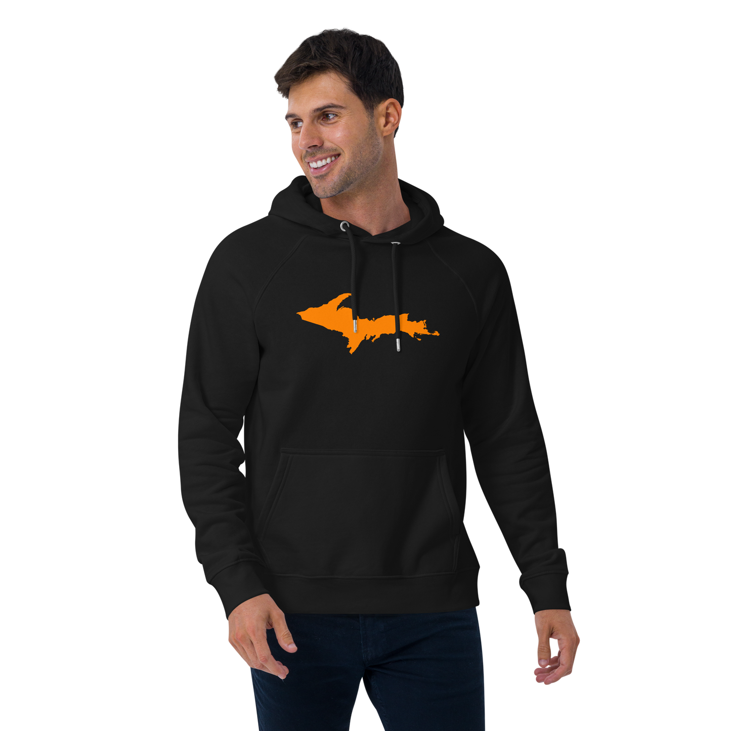 Michigan Upper Peninsula Hoodie (w/ Orange UP Outline) | Unisex Organic