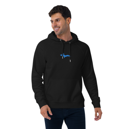 Michigan Upper Peninsula Hoodie (w/ Embroidered Azure UP Outline) | Unisex Organic