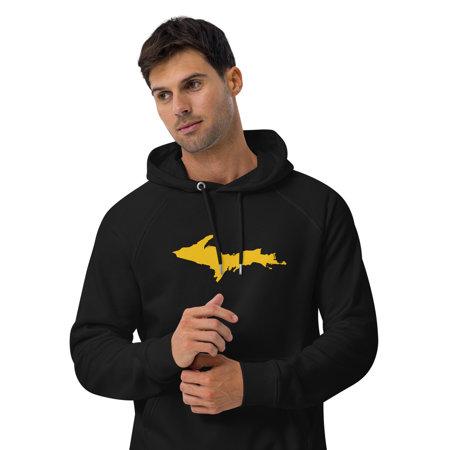 Michigan Upper Peninsula Hoodie (w/ Gold UP Outline) | Unisex Organic