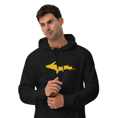 Michigan Upper Peninsula Hoodie (w/ Gold UP Outline) | Unisex Organic