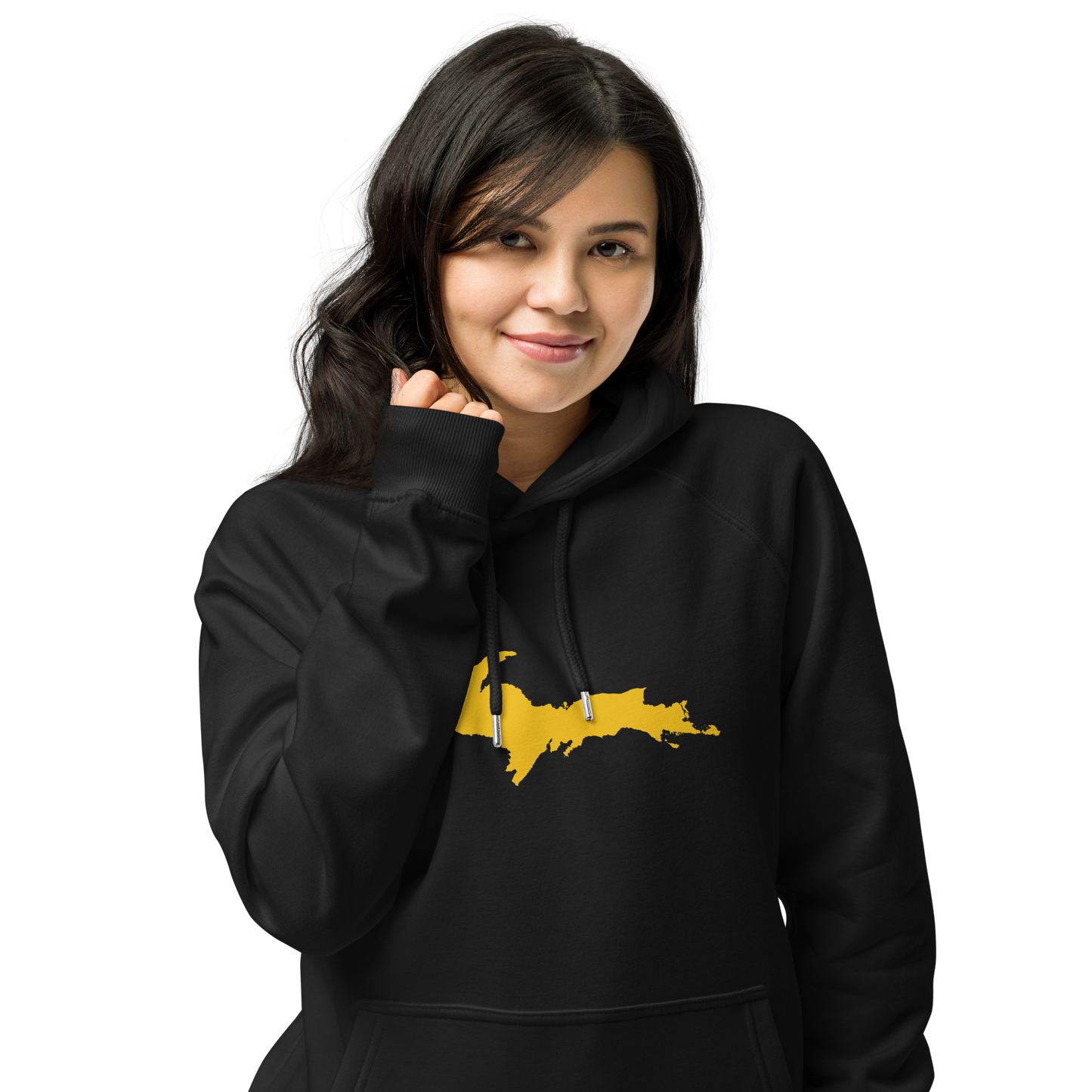 Michigan Upper Peninsula Hoodie (w/ Gold UP Outline) | Unisex Organic