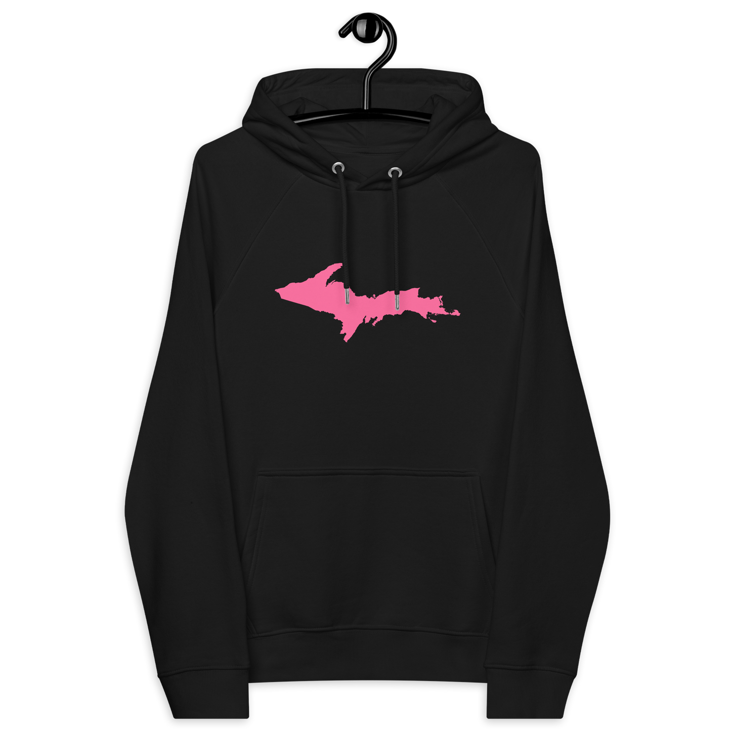 Michigan Upper Peninsula Hoodie (w/ Pink UP Outline) | Unisex Organic