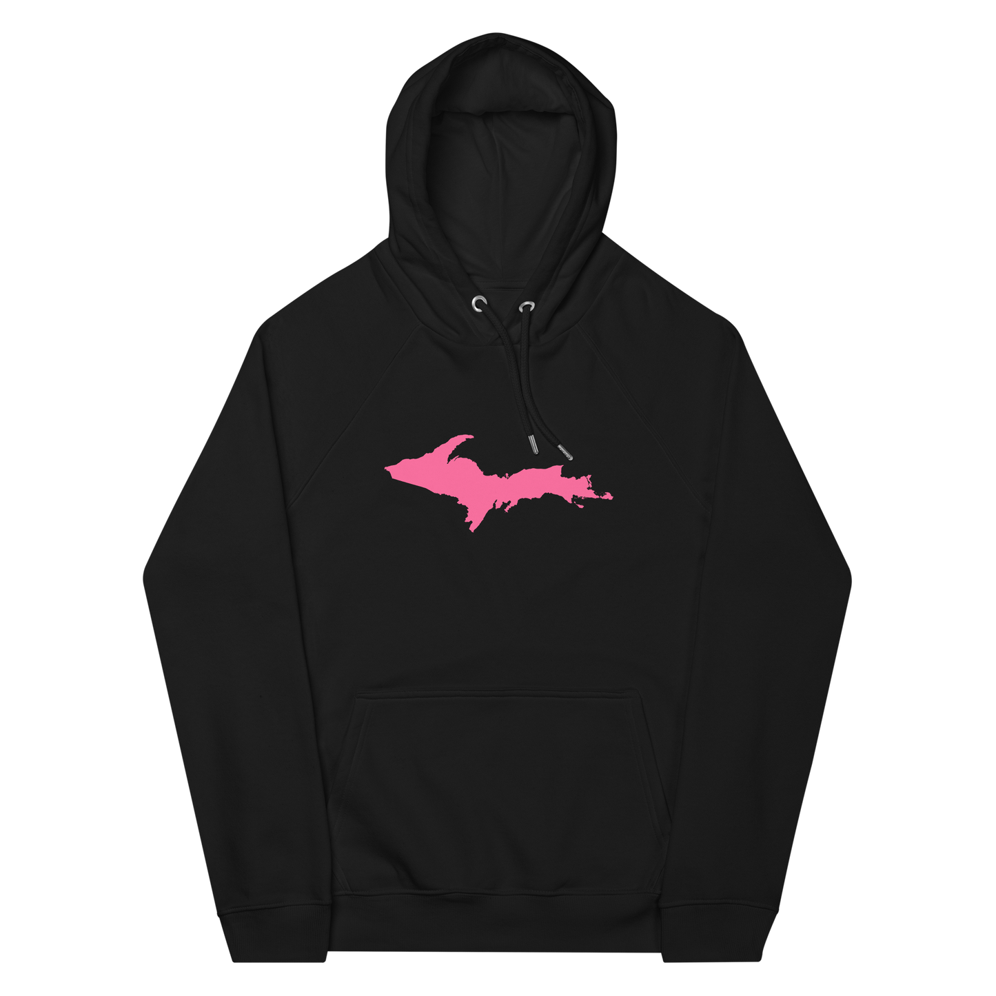 Michigan Upper Peninsula Hoodie (w/ Pink UP Outline) | Unisex Organic