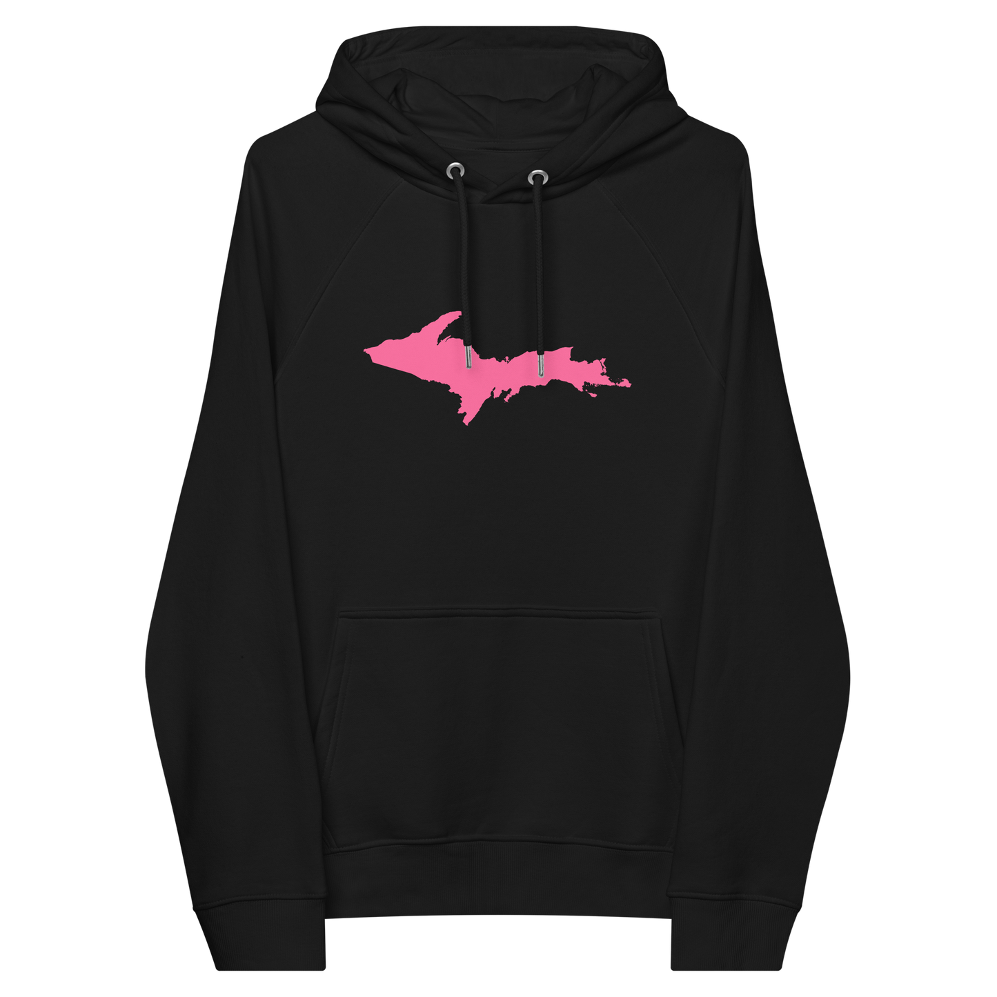 Michigan Upper Peninsula Hoodie (w/ Pink UP Outline) | Unisex Organic